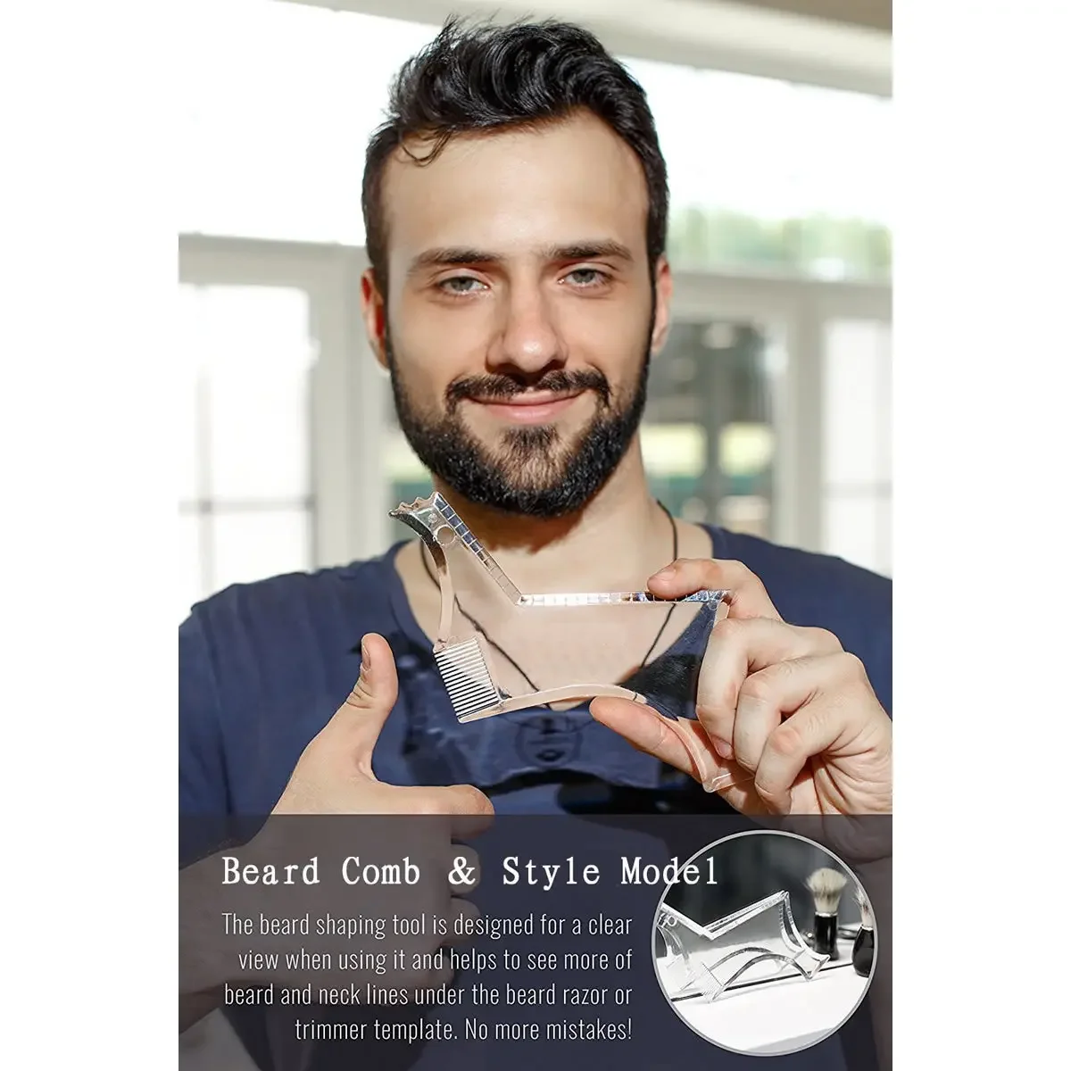 Beard Shaping Tool Template AB - Men'S Grooming Guide recension och pris