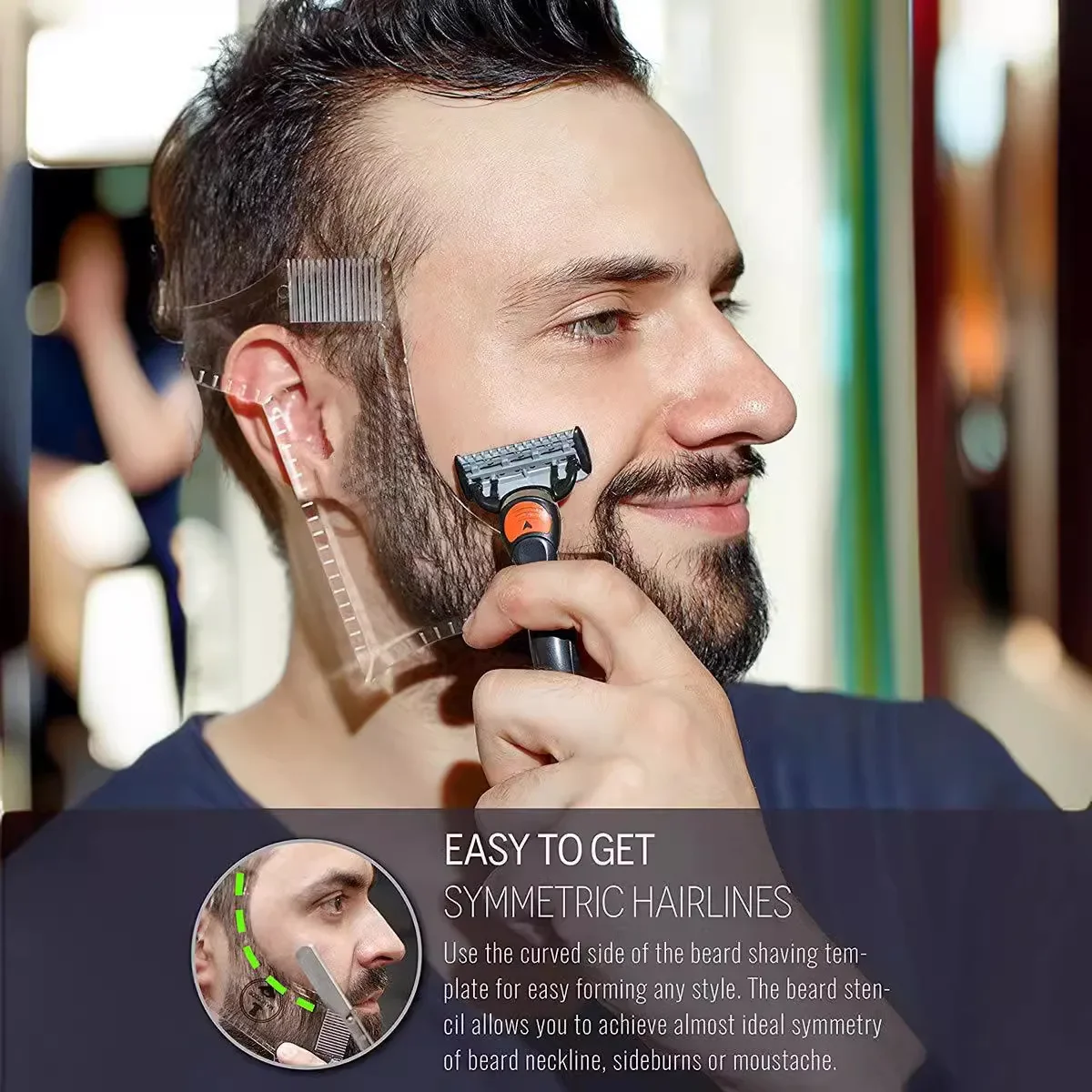Beard Shaping Tool Template AB - Men'S Grooming Guide recension och pris