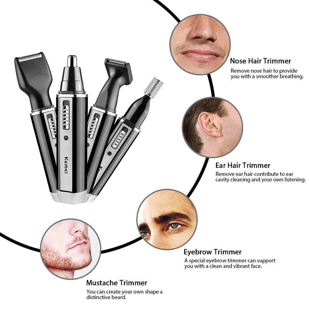 Kemei rechargeable electric al - Men'S Grooming Ear Hair recension och pris