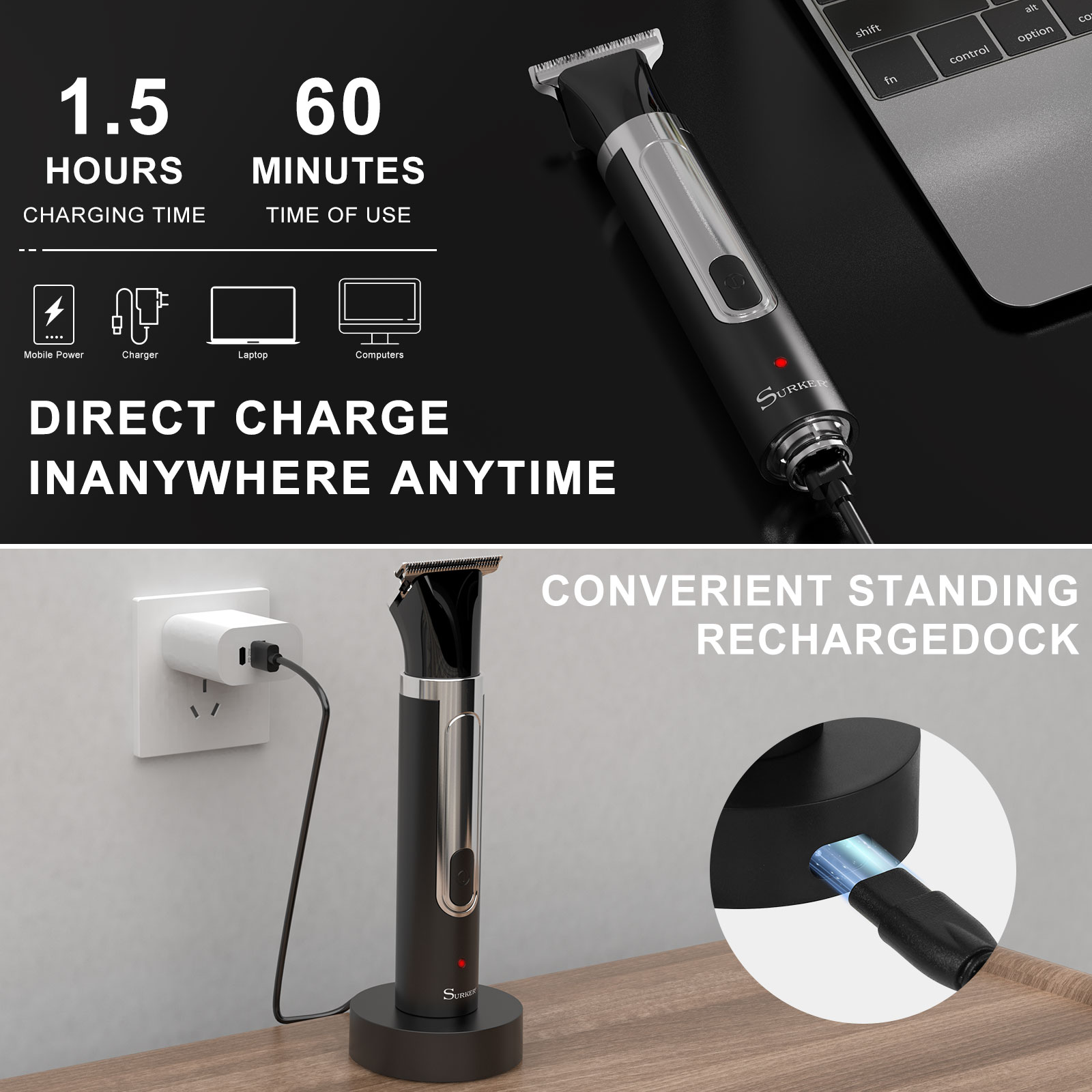 Surker 4-in-1 Shaver for Men G - Men'S Grooming Ear Hair recension och pris
